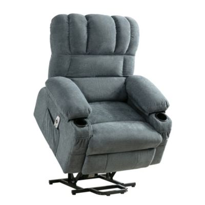 Single piece Woven Fabric Power Recliners for Elderly with Heat ,Lift Recliner Chair and Massage Recliner Chair