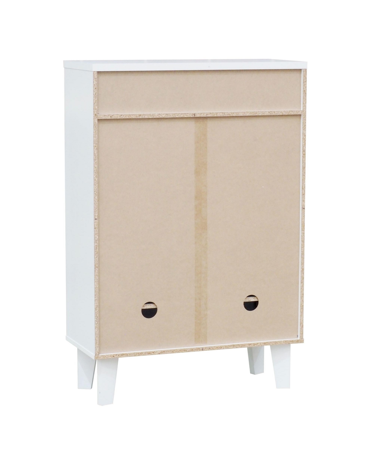 Kings Brand Furniture Elgin 2-Door Shoe Rack Storage Cabinet, White