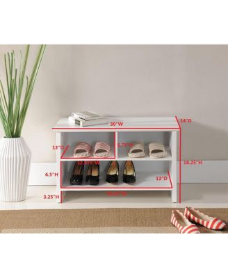 Worthington 2-Shelf Shoe Bench