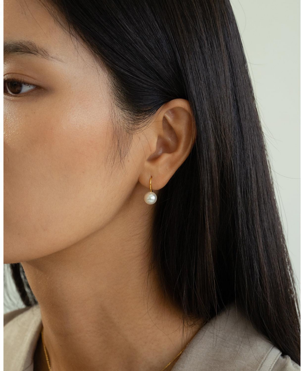 Sterling Silver 18k Gold Plated Lorelei Pearl Earrings – Dainty Summer Earrings, Lightweight, Vacation Style, Warm Weather Look