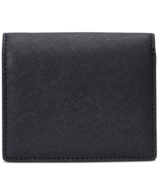 Crosshatch Leather Compact Wallet