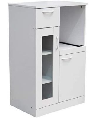 Lewiston White Kitchen Storage Cabinet, 1 Drawer 2 Doors & Shelves