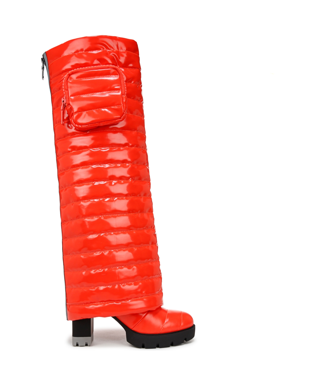 Naturalizer Crosswalk (attachable Legwarmer) Cold Weather Water Resistant Booties In Poppy Patent Shine Nylon