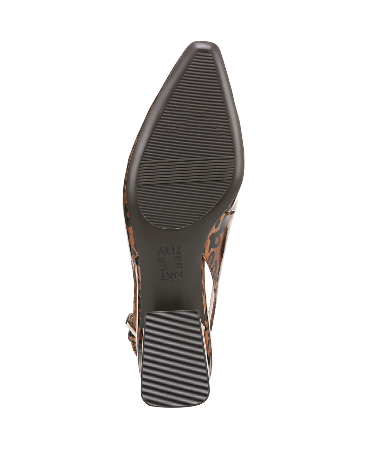 Naturalizer Ginger Snip Toe Dress Slingbacks In Leopard Print Faux Patent