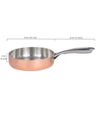 Vintage Tri-Ply Copper 9.5" Deep Skillet, Polished