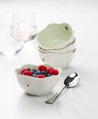 Butterfly Meadow Floral Dessert Bowls, Set of 4