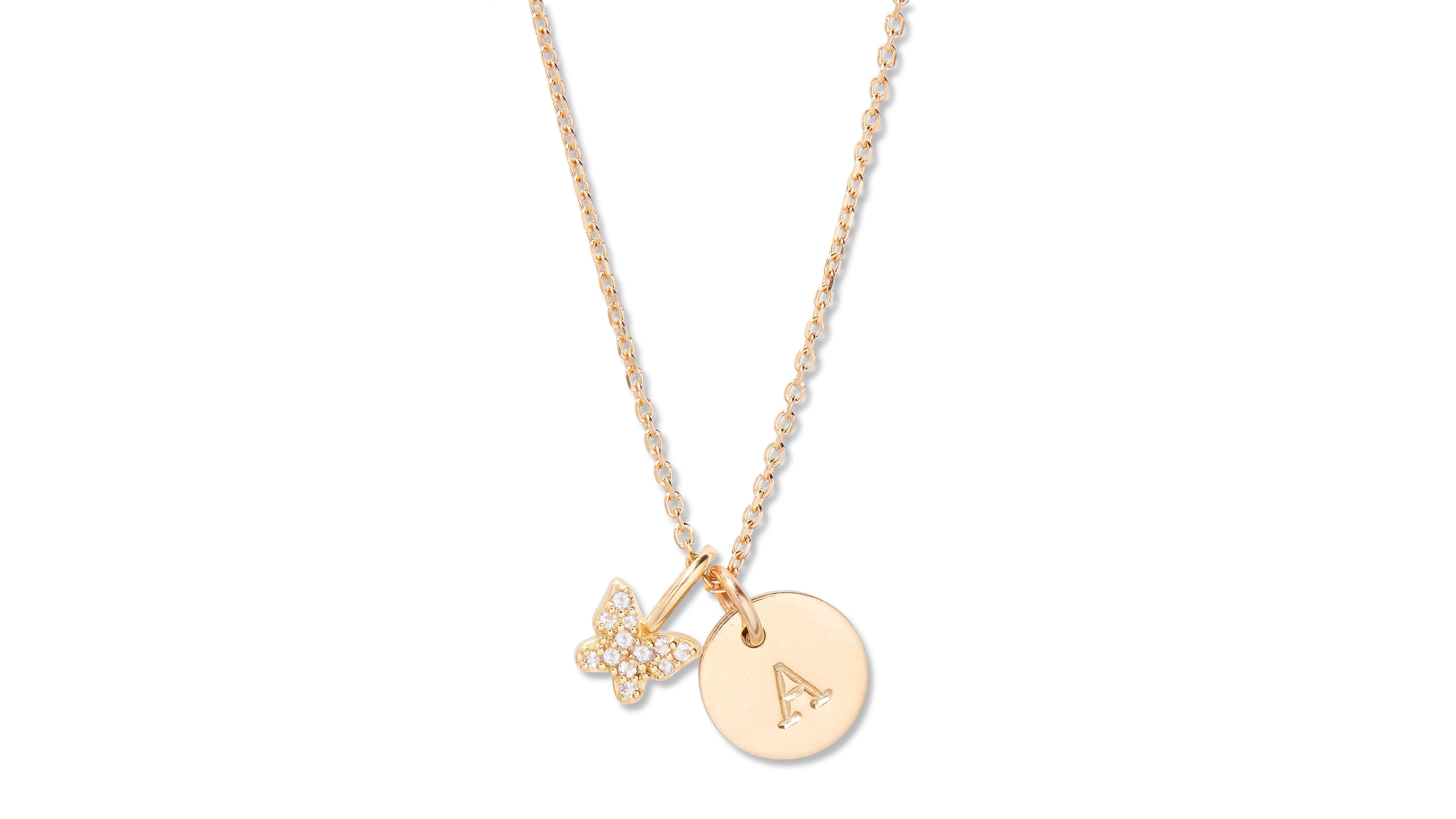brook & york Adeline Initial Butterfly Necklace