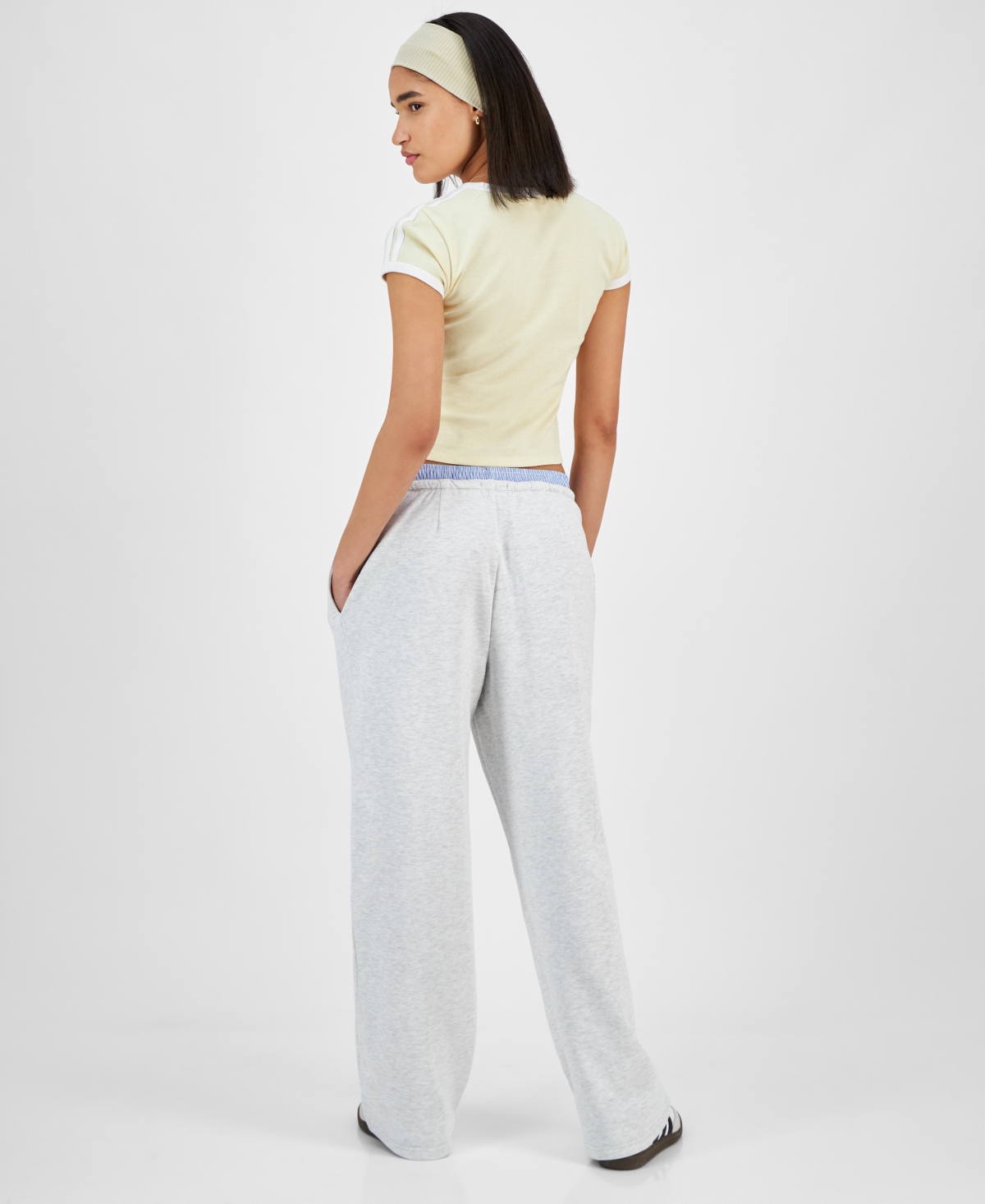 ULTRA FLIRT JUNIORS' CREWNECK RINGER T-SHIRT 