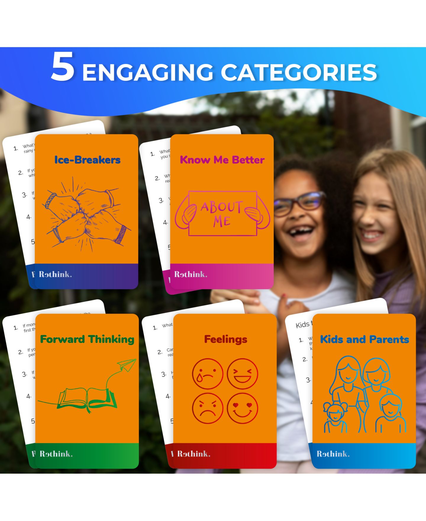 Детская карточная игра Quokka Conversation Card Game, 100 Cards, Ages 8-12, цвет: Travel Version — фото 2