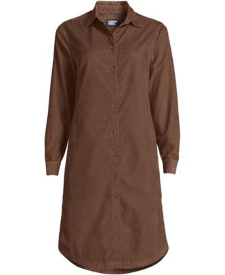 Women's Pinwale Cord Button Front Dress
