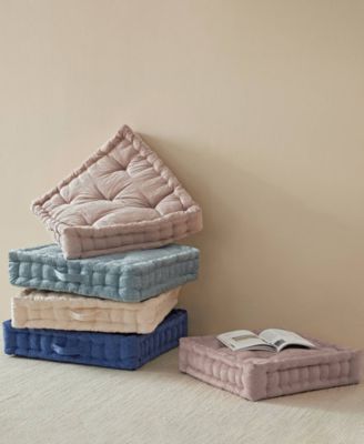 Azza Chenille Square Floor Pillow Cushion, 24" x 24"