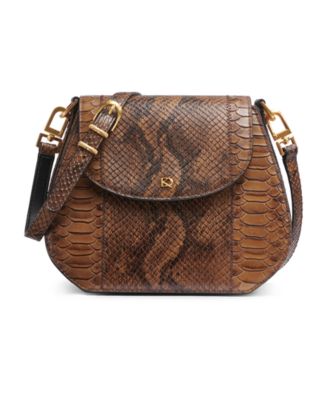 Donna Karan New York ベルローズ パイソンフラップクロスボディ Donna Karan New York Bellerose Python Flap Crossbody Bag