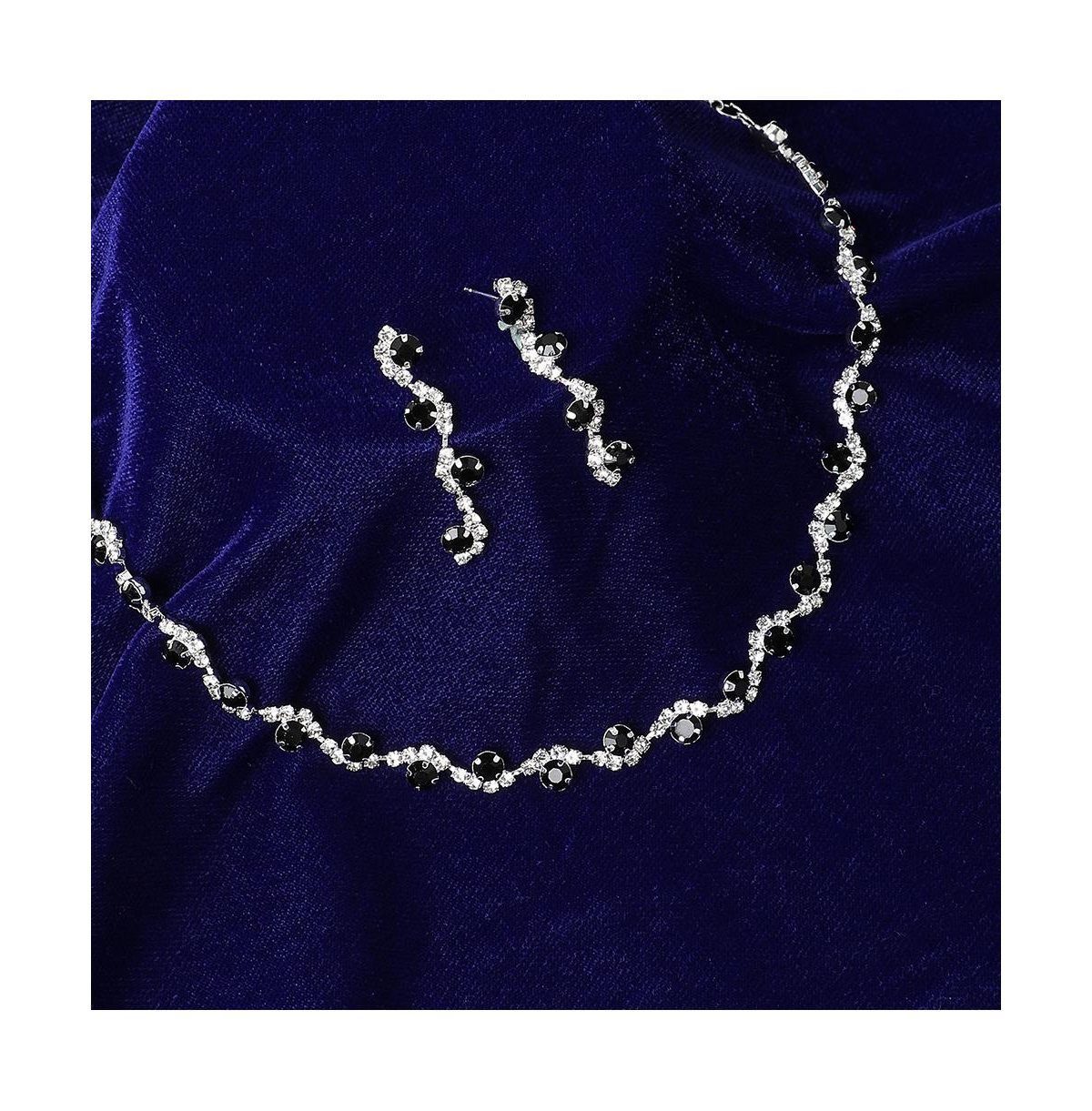 Sohi Women's Swirl Jewellery Set In Black