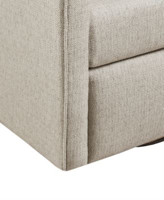 30" Wood Christian Wide Swivel Armchair