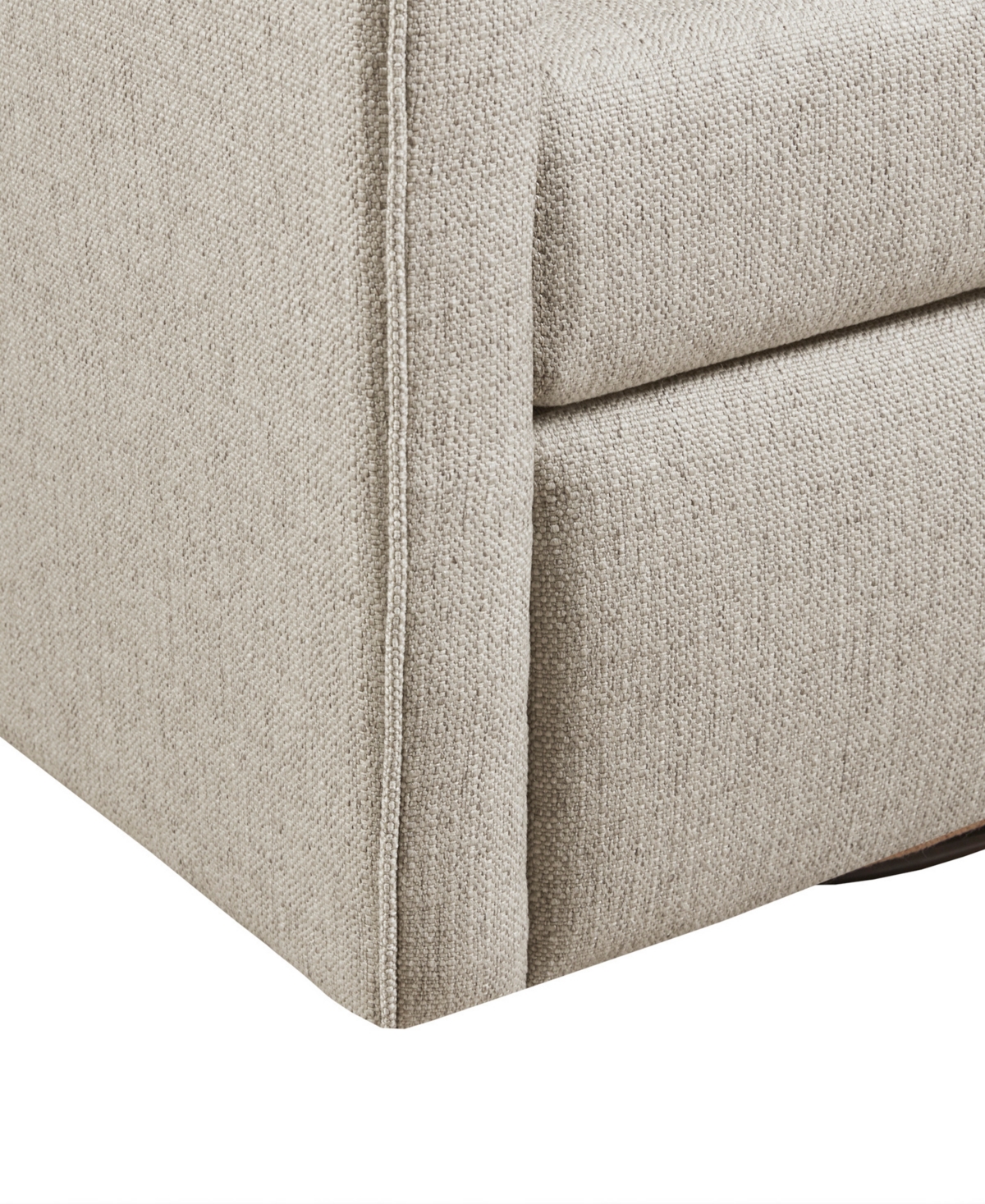 Martha Stewart Collection 30" Wood Christian Wide Swivel Armchair In Natural