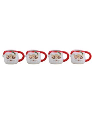 Espresso Santa Mugs, Set of 4