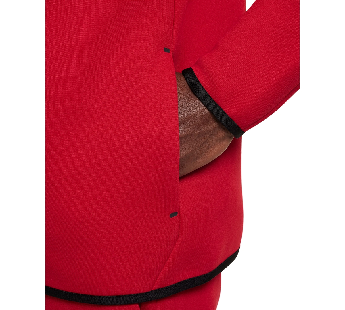 Shop Nike Men's Tech Fleece Full-zip Windrunner Logo Hoodie In Gymred,bla