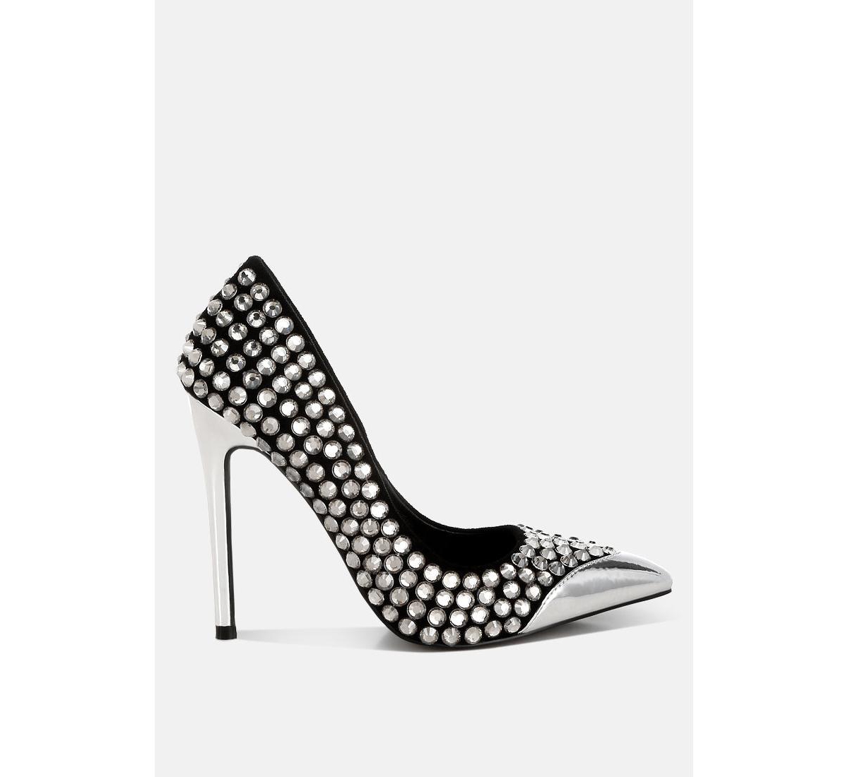 Super Fan Diamante Embellished Stiletto Pumps