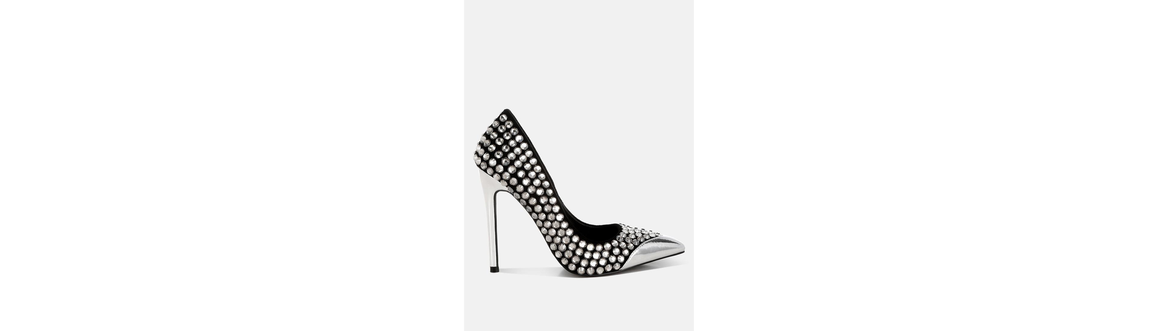 Super Fan Diamante Embellished Stiletto Pumps