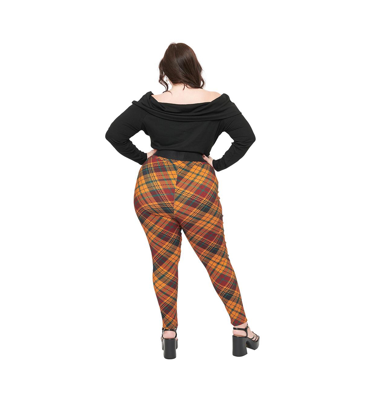 Unique Vintage Plus Size Belted Rizzo Cigarette Pants -burgundy plaid