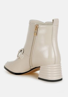 Womens Algol Textured Block Heel Ankle Boots