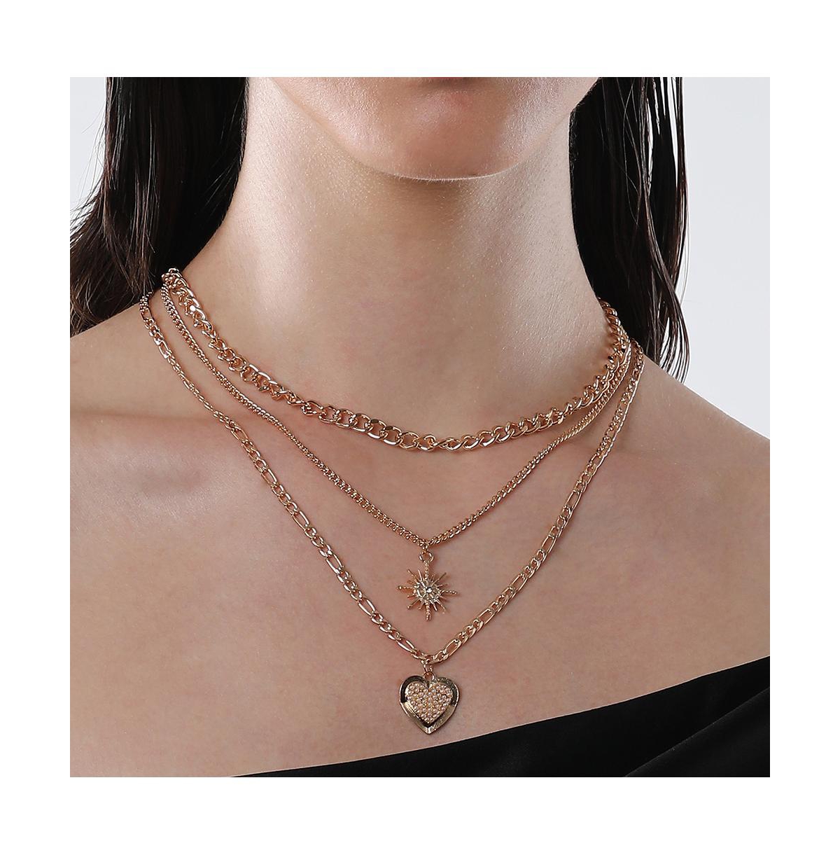 Sohi Women's The Ellie Multi-layer Necklace In Gold