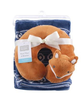 Boys Neck Pillow and Plush Blanket Set