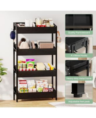 Wood Fruit and Vegetable Basket Stand Rack for Kitchen, Store, Supremarket, Black Friday Deals