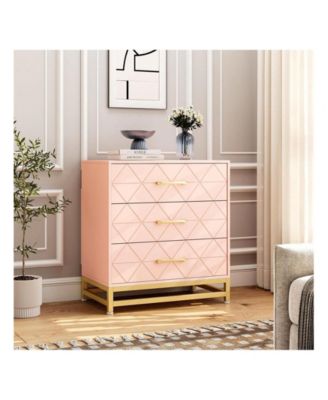 3-Pc Wood Dresser with Storage Drawers – Modern Bedroom Chest