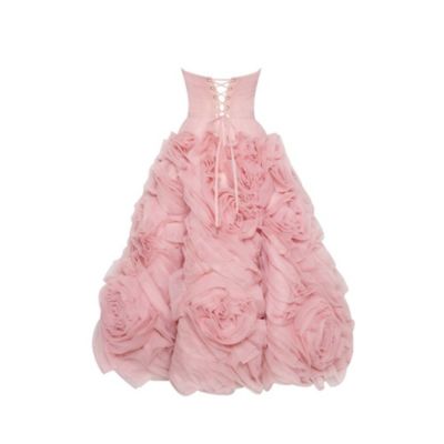 Women's Dramatically Flowered Tulle Dress