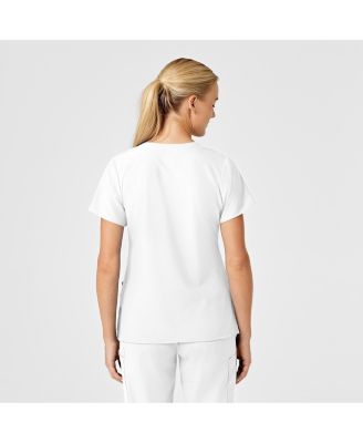 Plus Size W123 Stylized V-Neck Scrub Top