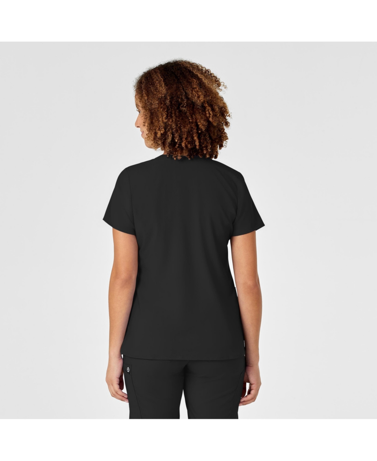 Wink Plus Size W123 Mock Wrap Scrub Top