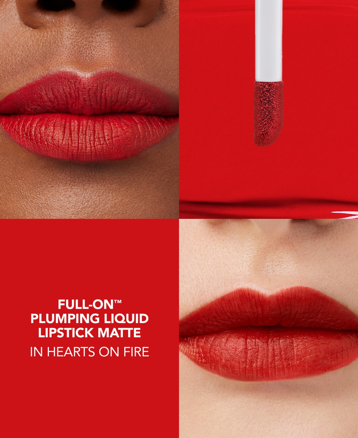 Shop Buxom Cosmetics Full-on Plumping Matte Liquid Lipstick In Hearts On Fire
