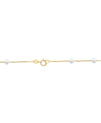 EFFY&reg; Cultured Freshwater Pearl (5 - 9-1/2mm) 18" Lariat Necklace in 14k Gold