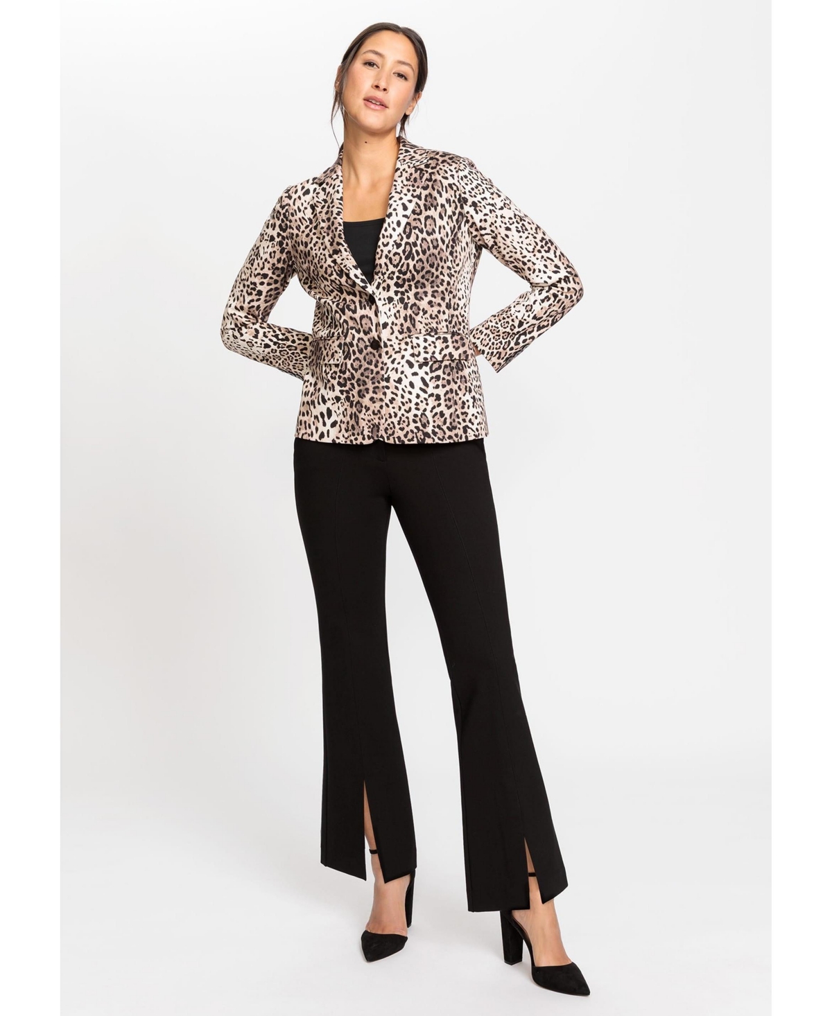 Olsen Women's Jersey Knit Front Slit Pant