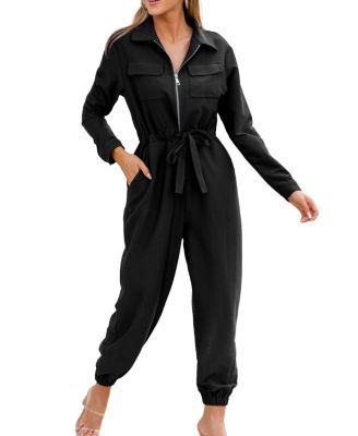 Macy's black women's jumpsuit online