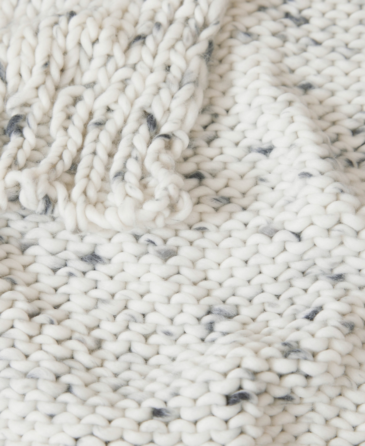 Shop Lucky Brand Calafia Knit Throw, 50" X 70" In White,black