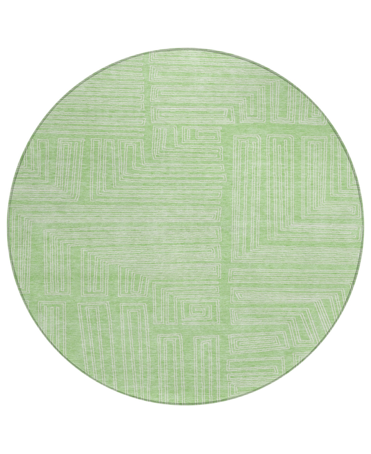 Addison Chantille Machine Washable Acn1045 8'x8' Round Area Rug In Mint