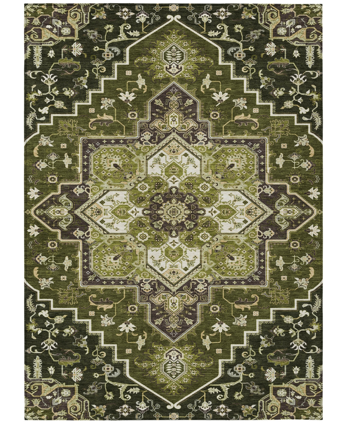 Addison Chantille Machine Washable Acn1036 8'x10' Area Rug In Olive