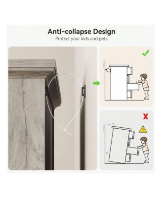 Dresser For Bedroom With 6 Drawers, Wood Drawer Dresser Chest Of Drawers For Closet, Living Room, Hallway, Nursery, Kids Bedroom