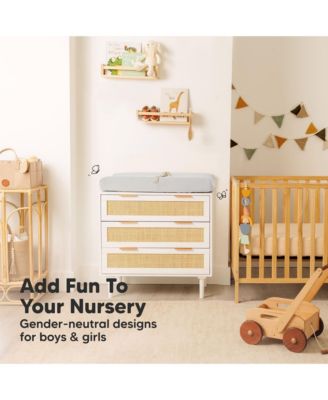 2pk Soothe Changing Pad Covers for Girl, Boy, Soft Cotton Contoured Diaper Changing Table Pad Covers