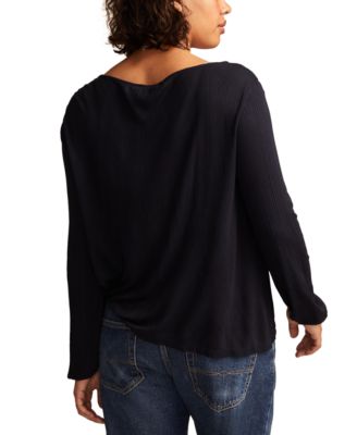 Women's Smocked Lace-Yoke Top