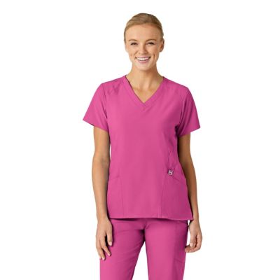 Plus Size W123 Stylized V-Neck Scrub Top