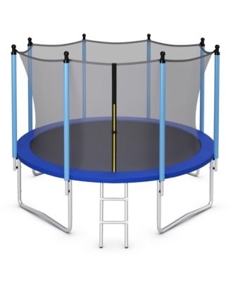 Jumping Exercise Recreational Bounce Trampoline for Kids W/Safety Enclosure