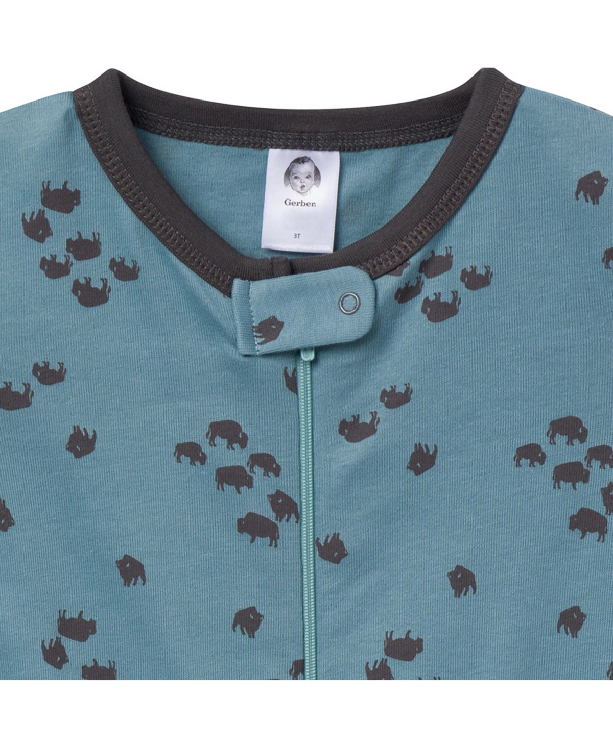 Gerber Toddler Boys Snug Fit Footless Pajamas, 3-Pack, Safari