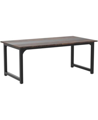 Rectangular Dinner Table with Heavy Duty Metal Legs,Industrial Kitchen Table for 6-8 Person