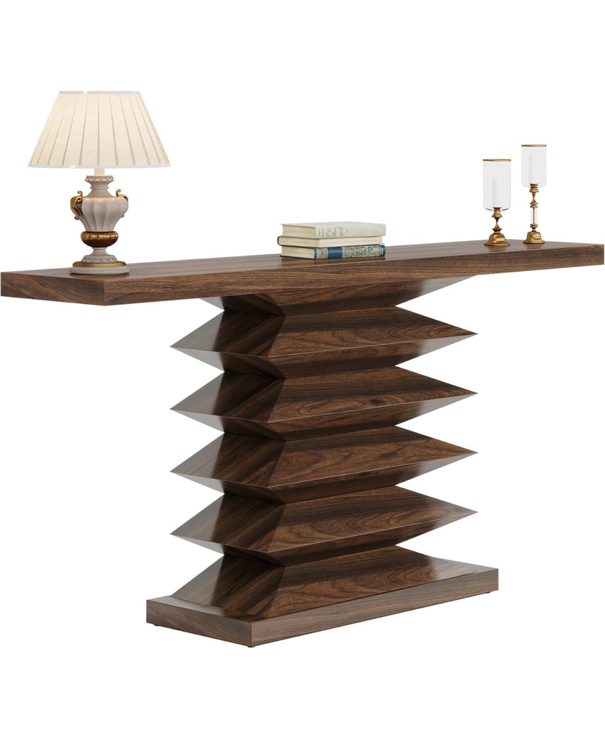 Tribesigns 51-Inch Long Console Table, Farmhouse Entryway Table with Unique Base, Narrow Wooden Hallway Table, Entrance Foyer Sofa Accent Table for Li