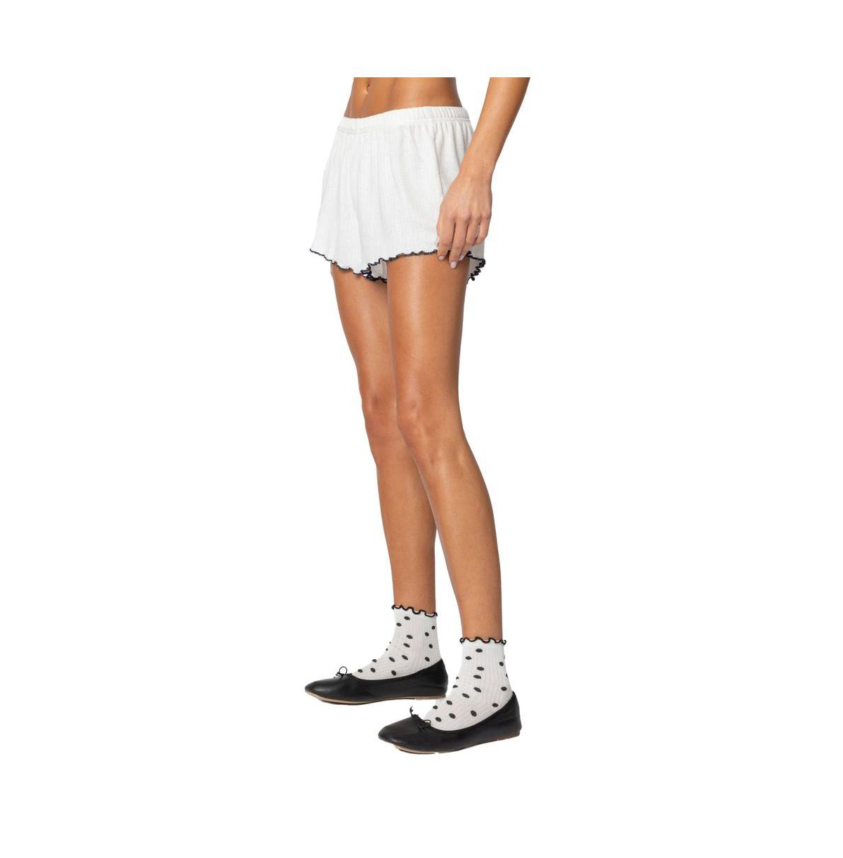 Edikted Women's Chelsey Pointelle Shorts