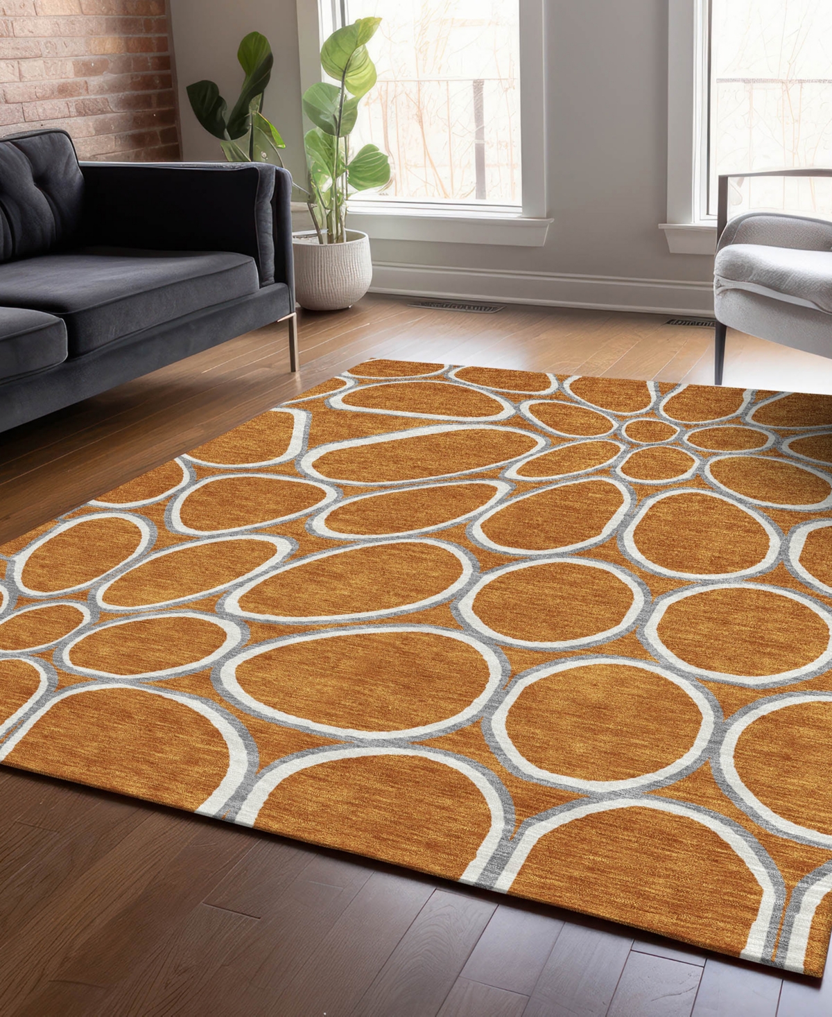 Addison Chantille Machine Washable Acn1041 8'x10' Area Rug In Paprika