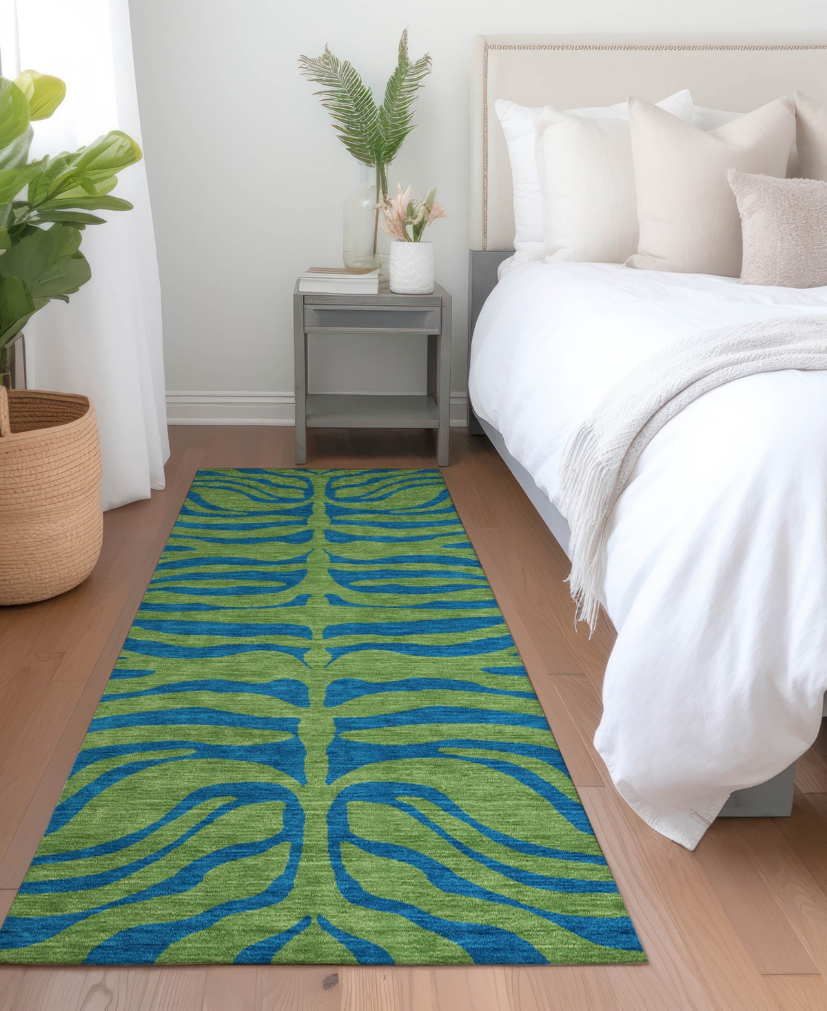 Addison Chantille Machine Washable Acn1043 2'3"x7'6" Runner Area Rug In Green
